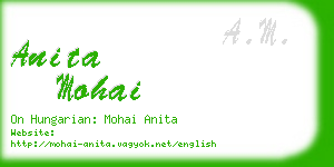 anita mohai business card